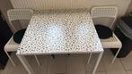 Table cuisine ikea avec 2 chaises blanc, Ophalen, Zo goed als nieuw