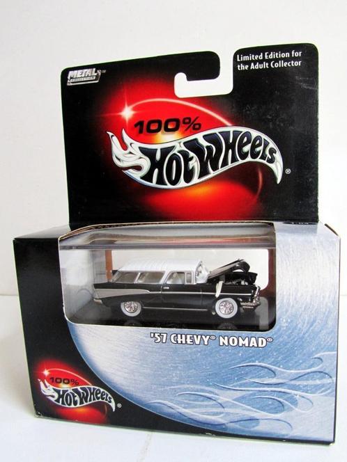 1957 Chevy Nomad Noir 100% Hot Wheels (2000), Hobby & Loisirs créatifs, Voitures miniatures | 1:87, Neuf, Voiture, Autres marques