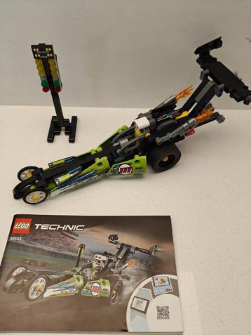 Lego 42103: Dragster (100% met doos), Enlèvement ou Envoi, Comme neuf, Ensemble complet, Lego