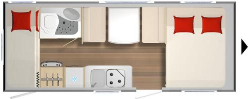 BURSTNER 495 TK, Caravans en Kamperen, Caravans, Bedrijf, tot en met 6, 1000 - 1250 kg, Bürstner, Dwars-stapelbed, Lengtebed, Vast bed