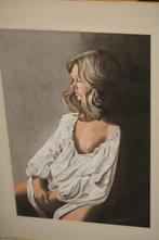 Rombouts - Nude Vintage Pastel schilderij 1982, Ophalen of Verzenden