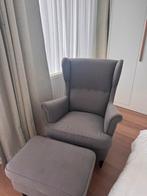 IKEA Strandmon Donker grijs met voetenbank, Huis en Inrichting, Fauteuils, Ophalen, Zo goed als nieuw