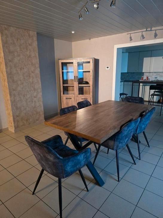 Eetkamer met 6 stolen, Huis en Inrichting, Barkrukken, Zo goed als nieuw, Ophalen of Verzenden