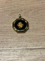 Pendentif ancien avec feuille d'or, Enlèvement, Comme neuf, Or, Or