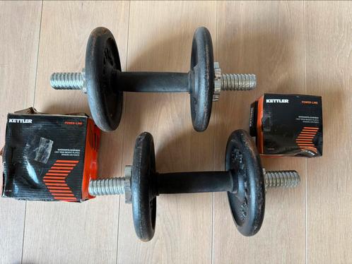 Halterset Ketler + extra gewichten, Sport en Fitness, Fitnessmaterialen, Gebruikt, Ophalen