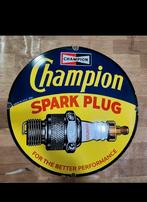 champion sparkplugs emaille reclamebord, Ophalen of Verzenden, Zo goed als nieuw, Reclamebord