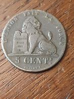 5 cent leopold 1 van 1851 met punt, Timbres & Monnaies, Monnaies | Belgique, Enlèvement ou Envoi, Monnaie en vrac