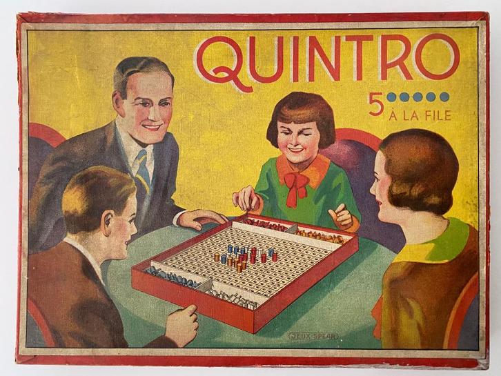 Vintage Bordspel Quintro 5 à la fille 1930's Spear, UK, Antiek en Kunst, Curiosa en Brocante, Ophalen of Verzenden