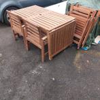 Tuin tafel met 4 stoelen teak, Enlèvement