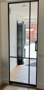 Zwart stalen taatsdeur, Doe-het-zelf en Bouw, Deuren en Vliegenramen, Ophalen, 80 tot 100 cm, 215 cm of meer, Binnendeur