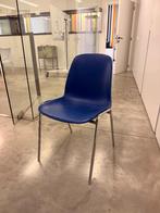 16 Blauwe kantinestoelen, Maison & Meubles, Chaises, Métal, Enlèvement, Bleu, Cinq, Six Chaises ou plus
