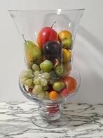 Glazen reuze bokaal met kleurrijk levensecht namaak fruit, Huis en Inrichting, Nieuw, Ophalen