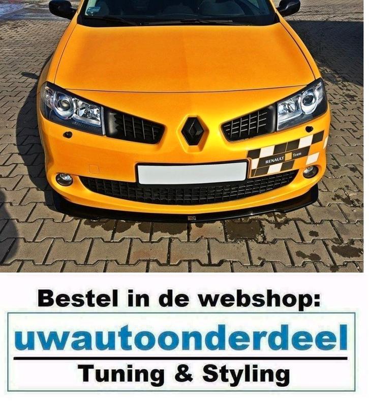 Maxton Spoiler Lip Splitter Voor Renault Megane MK2 RS, Auto diversen, Tuning en Styling, Verzenden