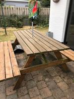 Picknicktafel, Tuin en Terras, Picknicktafels, Ophalen, Gebruikt, Rechthoekig, Hout