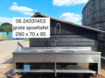 Zware kwaliteit rvs spoeltafel met spoeldouche  beschikbaar voor biedingen
