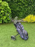 Golfset linkshandig met tas en kar, Comme neuf, Autres marques, Set, Enlèvement ou Envoi