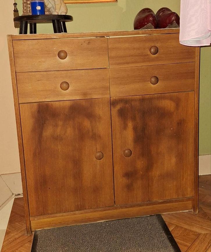 Armoire à chaussures en teck, Huis en Inrichting, Kasten | Secretaires, Gebruikt, Ophalen