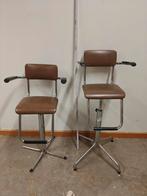 Twee mini kapperstoeltjes, Huis en Inrichting, Stoelen, Ophalen, Zo goed als nieuw, Metaal, Twee