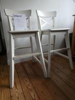 Lot de 2 chaises hautes pour enfants en bois blanc Ikea INGO, Maison & Meubles, Deux, Enlèvement, Utilisé, Ikea