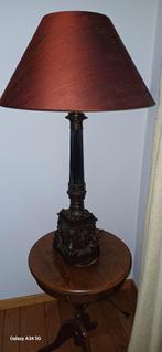 lampadair met zwarte metalen voet, Huis en Inrichting, Nieuw, Metaal, Ophalen, 75 cm of meer