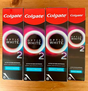 Colgate Optic White 2-pack – Zeldzame Thaise tandpasta Nieuw beschikbaar voor biedingen