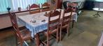 Tafel met 6 stoelen voor opmaak, Huis en Inrichting, Gebruikt, Ophalen