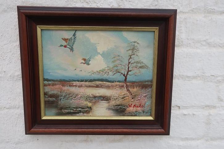 Lot van kliene olieverfschilderijen, Antiek en Kunst, Kunst | Schilderijen | Klassiek, Ophalen of Verzenden