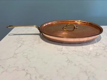 Copper Cook koperen horeca kwaliteit vispan met deksel 30 cm beschikbaar voor biedingen