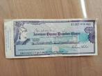 20 dollar travelers cheque, Timbres & Monnaies, Billets de banque | Amérique, Enlèvement ou Envoi