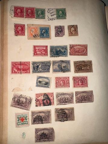 Veel oude postzegels USA (Washington, Franklin, Exhibition) beschikbaar voor biedingen