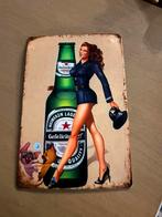 Metalen reclame bordje, Ophalen, Zo goed als nieuw, Reclamebord