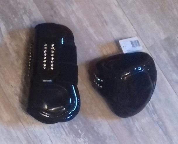 Guêtres et Protège-boulets noir laque taille L, Animaux & Accessoires, Chevaux & Poneys | Guêtres en cloche, Neuf, Équitation