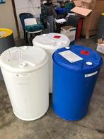 Plastic vaten 205L als bv regenton, Synthétique, Enlèvement, Utilisé, 150 litres ou plus