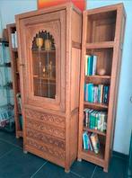 Kast eik driedelig, Huis en Inrichting, Kasten | Vitrinekasten, Ophalen, Gebruikt, Eikenhout, Met deur(en)