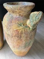 2 Terracotta vasen met lizards set, Antiek en Kunst, Ophalen