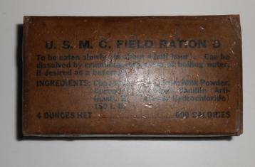 Zeer zeldzaam U.S.M.C. Field Ration D type 1942 origineel  beschikbaar voor biedingen