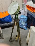Vintage Driepoot schijnwerper/lamp, Huis en Inrichting, Lampen | Vloerlampen, Ophalen, Glas