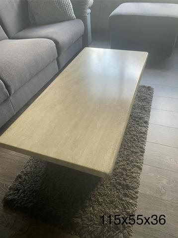 Travertin salontafel in perfecte staat, Enlèvement, Comme neuf
