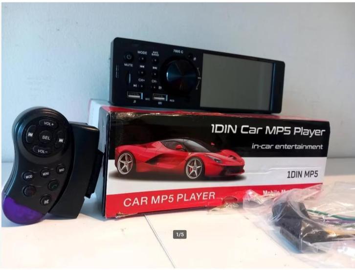 auto radio met display, 2x USB , MP3, SD kaart en Bluetooth, Auto diversen, Autoradio's, Nieuw, Ophalen of Verzenden
