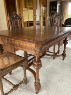 Eettafel met 6 stoelen antiek, Antiek en Kunst, Ophalen