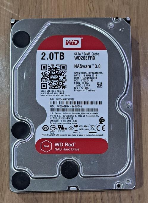 Western Digital hoogwaardige opslagschijf van 2 TB, Computers en Software, Harde schijven, Zo goed als nieuw, Desktop, Intern