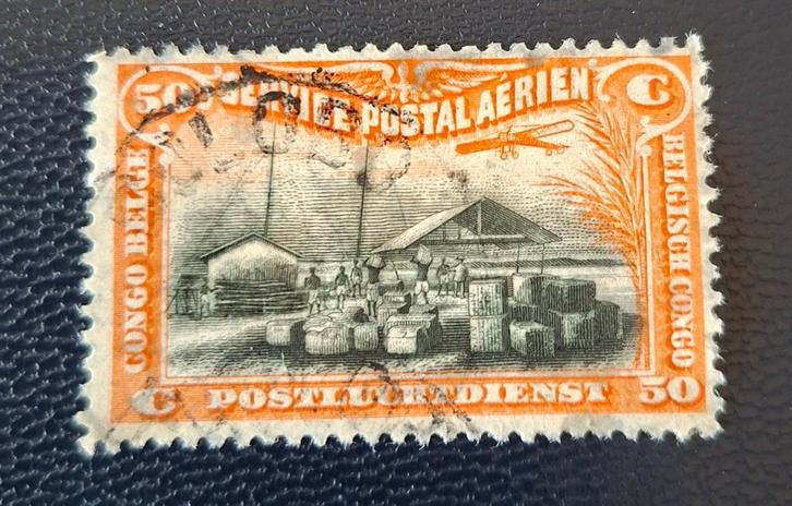 Timbre OBP PA1 du Congo belge, Timbres & Monnaies, Timbres | Europe | Belgique, Affranchi, Enlèvement ou Envoi