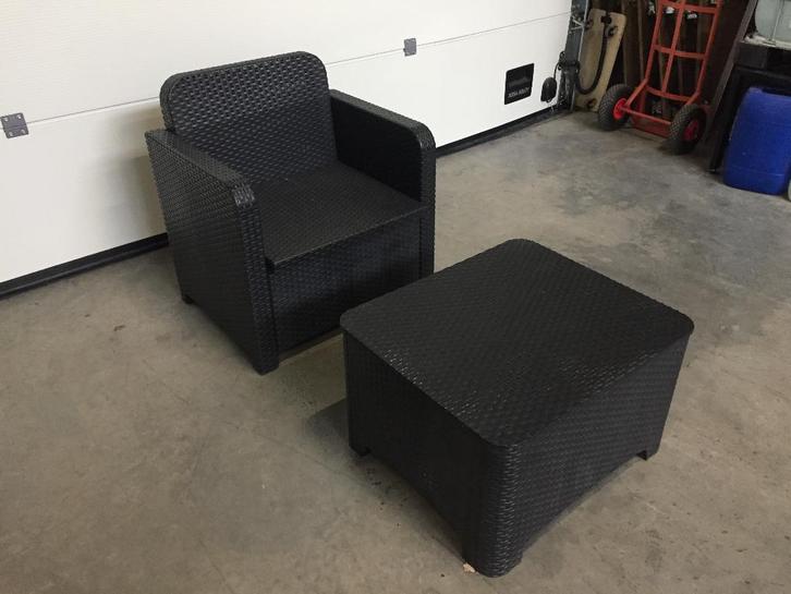 (273) Mooie lounge 1 zit met bijzettafel, Tuin en Terras, Tuinsets en Loungesets, Zo goed als nieuw, Bijzettafel, Ophalen