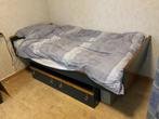 Eenpersoonsbed met bergruimte onder, Ophalen, Gebruikt, Eenpersoons, 200 cm