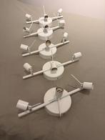 5 spots de plafond de couleur blanche., LED, Spot encastrable ou Spot mural, Comme neuf, Enlèvement