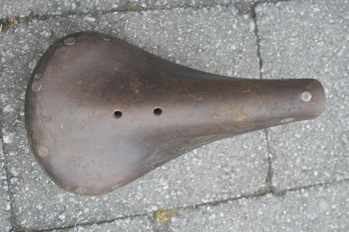 Antieke lederen Ideale 70 zadel competitie, Fietsen en Brommers, Fietsonderdelen, Gebruikt, Oldtimer, Zadel, Ophalen of Verzenden
