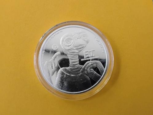 E.T. 40ste VERJAARDAG FILM MUNT ZILVER 1 OZ 2022, Postzegels en Munten, Edelmetalen en Baren, Zilver, Ophalen