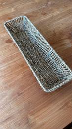 Langwerpig rieten broodmandje, Huis en Inrichting, Woonaccessoires | Schalen en Manden, Ophalen, Mand, Zo goed als nieuw, Riet