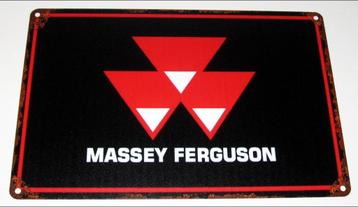 MASSEY FERGUSON TRACTOR : Metalen Bord Logo Massey Ferguson, Verzamelen, Verzenden, Nieuw, Reclamebord