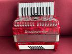 Kleine duitse Weltmeister accordeon . 32 bas ., Muziek en Instrumenten, Gebruikt, 32-bas, Weltmeister, Met riemen